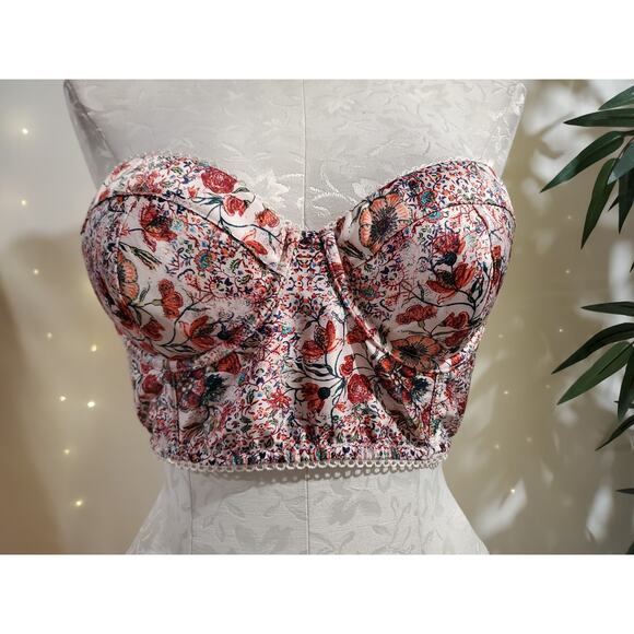 Victorias Secret Dream Angels Floral Bustier Corset Size 34D Romantic Going Out - Picture 3 of 15